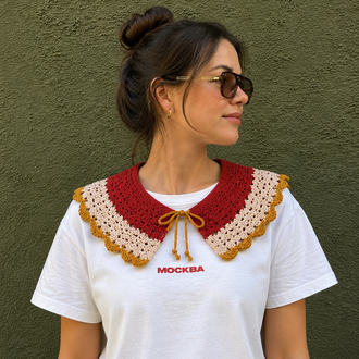 Renkli Örgü Yaka 