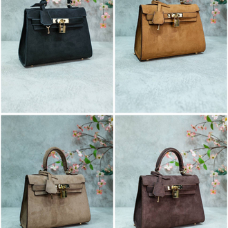Hermes kelly süet