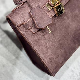 Hermes kelly süet