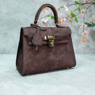 Hermes kelly süet