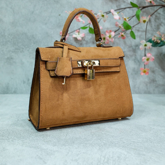 Hermes kelly süet