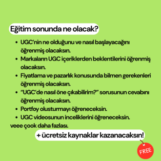 UGC 101: Markalar İçin İçerik Üretmeye Başla ve Para Kazan
