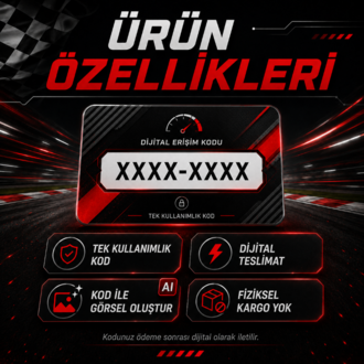 Yarış Temalı AI Görsel Oluşturma Kodu – 3 / 5 / 10 Görsel Hakkı