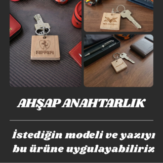 Kişiye Özel Ahşap Anahtarlık | İsim – Logo – Takım – Marka Tasarımı