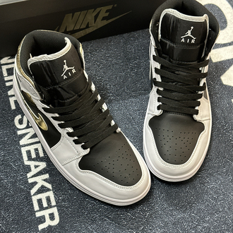 Nike Air Jordan 1 Mid “Black Patent Gold”