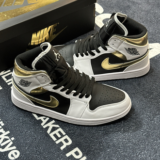 Nike Air Jordan 1 Mid “Black Patent Gold”