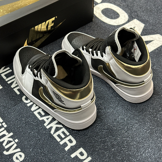 Nike Air Jordan 1 Mid “Black Patent Gold”