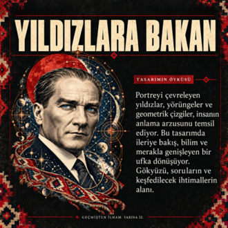 Yıldızlara Bakan | Atatürk Baskılı Hoodie – 29 Ekim Özel Koleksiyon