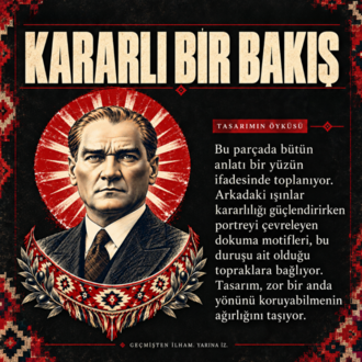 Kararlı Bir Bakış | Atatürk Baskılı Oversize Tişört – 29 Ekim Koleksiyonu