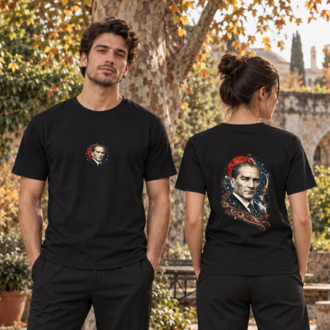 Yıldızlara Bakan | Atatürk Baskılı Regular Tişört – 29 Ekim Özel Koleksiyon