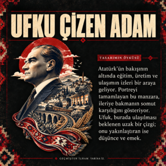 Ufku Çizen Adam | Atatürk Baskılı Oversize Tişört – 29 Ekim Özel Koleksiyon