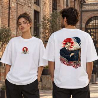 Yarının Dersi | Atatürk Baskılı Oversize Tişört – 29 Ekim Özel Koleksiyon