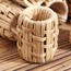 Japandi, Bohem, Iskandinav Hasır Rattan 12li Dekoratif Peçete Halkası, Peçete Yüzüğü 5x5 Cm