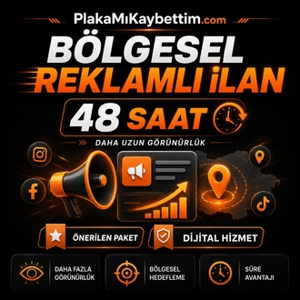 Plakamikaybettim.com | Bölgesel sosyal medya reklamlı ilan(48 saatlik)