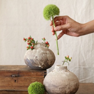 El Yapımı Stoneware Seramik Vazo