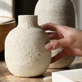 El Yapımı Stoneware Seramik Vazo