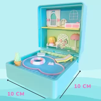 Mini Cute Serisi Havuzlu Ev Diorama