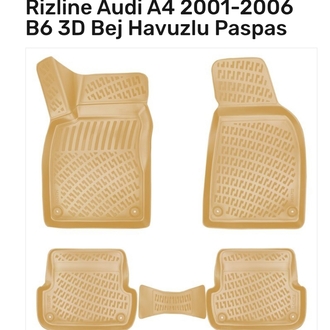 Audi A4 2001-2006 3D Havuzlu Paspas