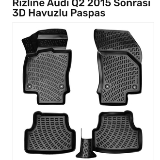 Audi Q2 2015 sonrası 3D Havuzlu Paspas