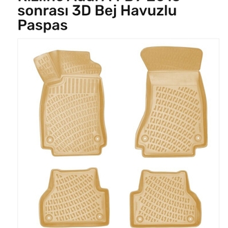 Audi A4 2015 sonrası 3D Havuzlu Paspas
