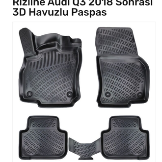 Audi Q3 2018 Sonrası 3D Havuzlu Paspas