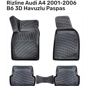 Audi A4 2001-2006 3D Havuzlu Paspas