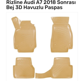 Audi A7 2018 sonrası 3D Havuzlu Paspas