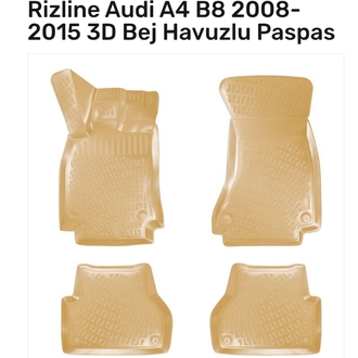 Audi A4 2008-2015 3D Havuzlu Paspas
