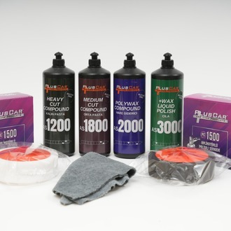 Pluscar Ultimate Detailing Seti - 4'lü Pasta Cila Takımı + 2 Sünger & Mikrofiber Bez Hediye