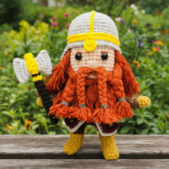 Gimli Mini Amigurumi Dekor - Yüzüklerin Efendisi Mini Seri