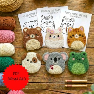 Squishy Hayvanlar Şablonu ( 6 adet)