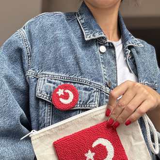 Ay Yıldız Clutch Çanta