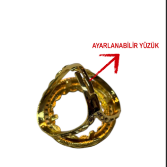 Asalet 22 Ayar Çeyrek Ayarlanabilir Yüzük
