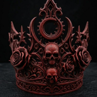Kurukafalı Gotik Taç – Dark & Karizmatik Kostüm Aksesuarı