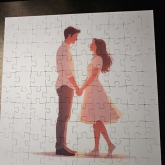 Kişiye Özel Fotoğraflı 100 Parçalık Puzzle - Çerçeveli