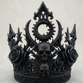 Kurukafalı Gotik Taç – Dark & Karizmatik Kostüm Aksesuarı