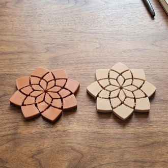 Hareketli Lotus Bardak Altlığı 2’li Set