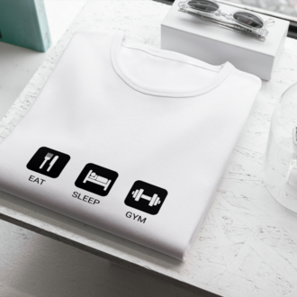 Eat Sleep Gym Sticker I/O
