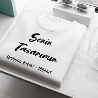 Senin Tasarımın Kıyafete Sticker Medium I/O