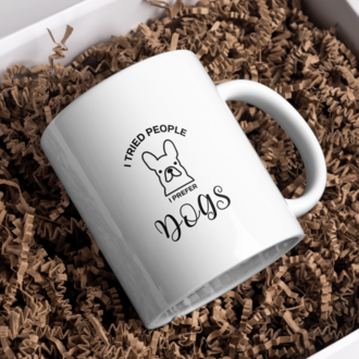 I Prefer Dogs Sticker