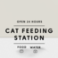 Cat Feeding Station Sticker
