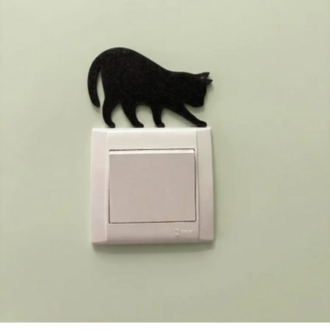 3'lü Kedi Temalı Elektrik Anahtarı Dekor Seti | 3D Duvar Anahtarı Süsü | Kendinden Yapışkanl