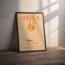 Minimalist Aperol Kokteyl İllüstrasyonu – Dekoratif Poster (Çerçevesiz)