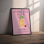Minimalist Amaretto Sour İllüstrasyonu – Dekoratif Poster (Çerçevesiz)