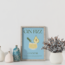 Minimalist Gin Fizz Kokteyl İllüstrasyonu – Dekoratif Poster (Çerçevesiz)