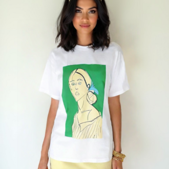 BASKILI BEYAZ TSHIRT