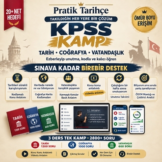 KPSS Genel Kültür Kampı | 2.800+ Soru + Zayıf Alan Analizi + Hoca Desteği