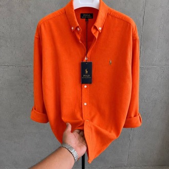 Premium Oversize Erkek Gömlek - Turuncu