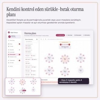 Düğün Planlayıcı – Bütçe, Davetli Listesi, LCV ve Oturma Planı