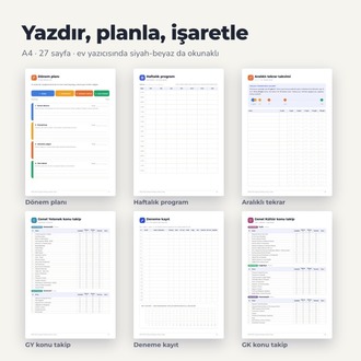 KPSS 2027 Çalışma Planlayıcı & Konu Takip – GY-GK Uygulama + PDF